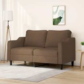vidaXL Sof&aacute; De 2 Plazas De Tela Marr&oacute;n 140 Cm Vidaxl
