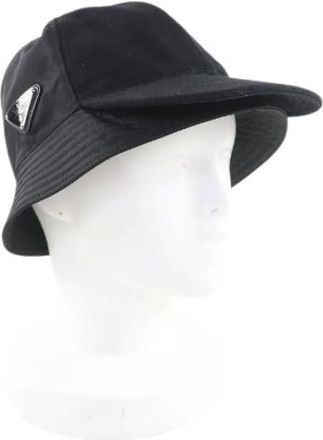 Prada Pre-owned Accessories, female, Black, Size: ONE SIZE Pre-owned Vintage Plastic Hat