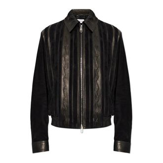 Versace Leren Jas - Heren - Leren en Su&egrave;de Jassen - Zwart - L - Leer - Jassen
