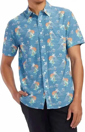 Tipsy Elves Gator Flavor Hawaiian Shirt In Blue Multi