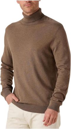 Selected Heren Truien & Vesten Slhberg Roll Neck Noos - Heren - Coltruien - Bruin - S - Katoen - Truien & Vesten