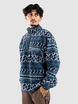 Columbia Helvetia II Printed Half Snap Fleece Pullover blau