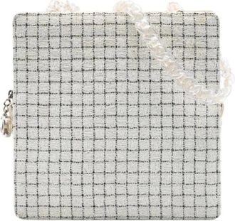 Chanel Borsa a spalla Pre-owned in tweed - - Pre-owned - Donna - Bianco - ONE SIZE