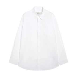 Ami Camisa de corte amplio con Ami de Coeur grabado en bolsillo de parche - Blouses & Shirts - Mujer - Blanco - XS