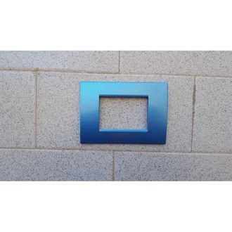 Trade Shop Trade Shop - Placca Placche Placchete Compatibili Living Light In Abs 3 4 7 Posti Colorate - Blue Metallic Sky