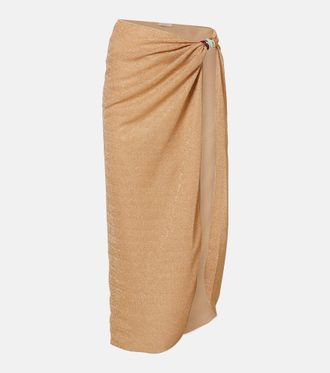 Os&eacute;ree Lumiere ring-detail beach cover-up