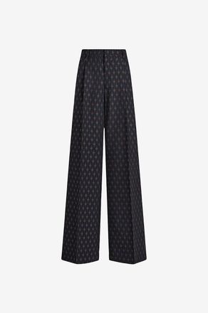 Etro Jacquard-Hose mit weitem Bein Art Nouveau