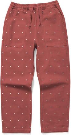 Service Works Polka Dot Cotton Canvas Drawstring Chef Pants in Clay at Nordstrom, Size X-Large