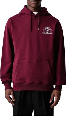 Dr&ocirc;le de Monsieur Sudadera con capucha Fountain Printed - Sweatshirts & Hoodies - Hombre - Rojo - S