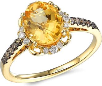Le Vian Ladies Cinnamon Citrine Rings set in 14K Honey Gold