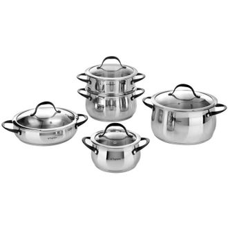 Tognana Tognana Porcellane V579119EMGO Batteria Di Pentole 9 Pezzi Acciaio Inox