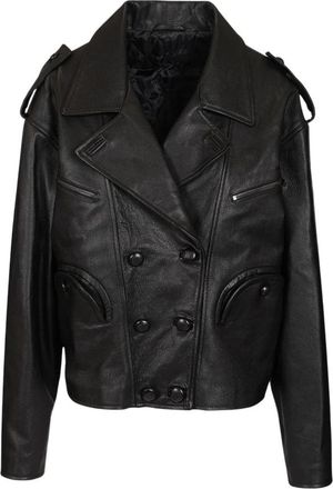 Blaz&eacute; Milano Leather Jassen - Dames - Leren en Su&egrave;de Jassen - Zwart - M - Jassen