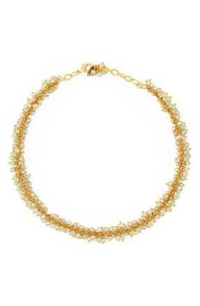 Deepa Gurnani Jemsa Collar Necklace in Powder Blue at Nordstrom