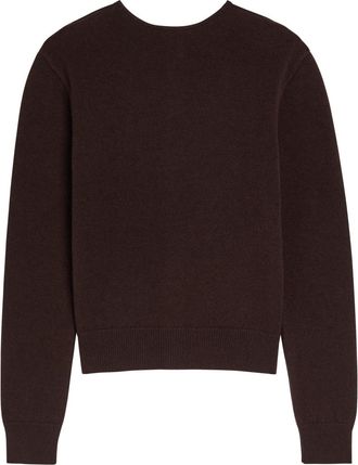 Christophe Lemaire Reversible Buttoned Wool and Cashmere-blend Jumper - Dark Brown - Xxs (UK4 / Xxs)