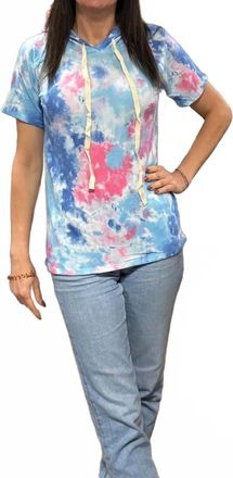 Bibi Tie Dye Hooded Top In Multi