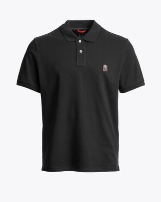 Parajumpers Mens Wellington Polo Shirt in Black Cotton - Size X-Large