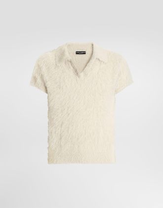 Dolce & Gabbana Knit Polo Shirt - Man Sweaters And Cardigans White 46
