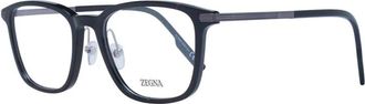 Ermenegildo Zegna Zwarte Vierkante Optische Monturen - Heren - Brillen - Zwart - ONE Size - Accessoires