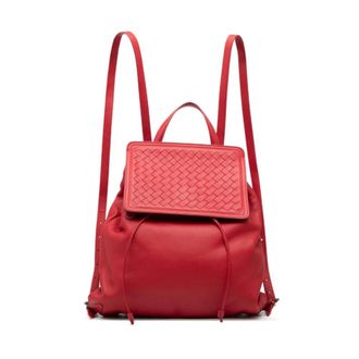 Bottega Veneta Pre-owned Backpacks, female, Red, Size: ONE SIZE Pre-owned Leather Backpack