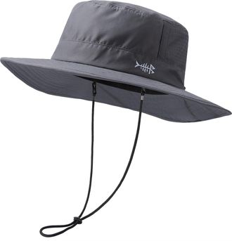 Bassdash UPF 50+ Water-Resistant Fishing Bucket Hat with Laser Perforated Mesh Adjustable for Men Women Outdoor Hiking Dark Grey