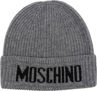 Moschino Berretto a coste - Grigio