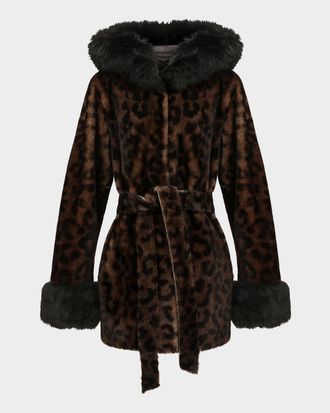 Gorski Hooded Lamb Shearling Parka with Merinillo Lamb Shearling Trim