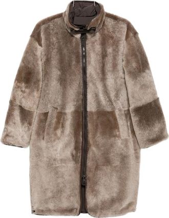 Brunello Cucinelli Shearling-trim Reversible Jacket