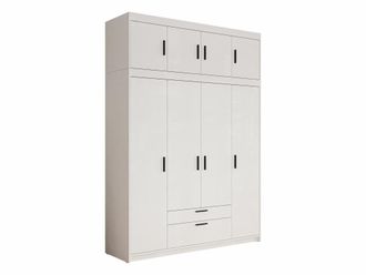Mirjan24 Mobilier1 - Armario Novduni 106, Blanco, 246x176x53cm, Puertas De Armario: Con Bisagras, N&uacute;mero De Estantes: 0