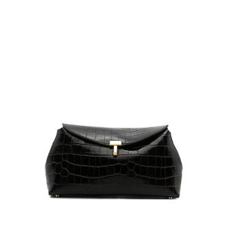 Toteme Croc-effect Leather Clutch Bag