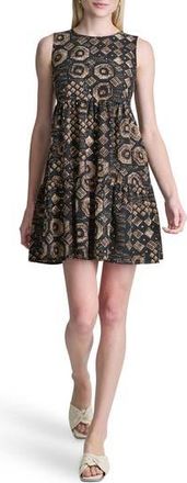 DKNY Commuter Sleeveless Swing Minidress in Black Multi at Nordstrom Rack, Size 10