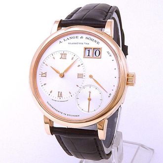 A. Lange & S&ouml;hne Pre-owned A. Lange & Sohne Grand Lange 1 Silver Dial Mens Watch 117.032
