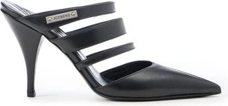 Iceberg Heeled Mule - Dames - Muiltjes - Zwart - 36 EU - Schoenen