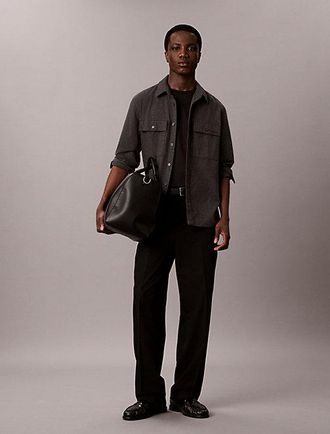 Calvin Klein Camisa Con Botones De Franela Moteada