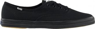 Keds Womens Champion Lace Up Sneakers In All Black Canvas