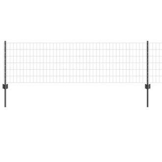 Berkfield Home Euro Fence with 22 U Posts Grey 0, 6x50 m Steel