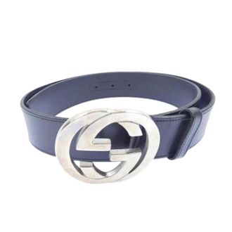 Gucci Pre-owned Belts, male, Blue, Size: ONE SIZE Pre-owned Vintage Leather Belt
