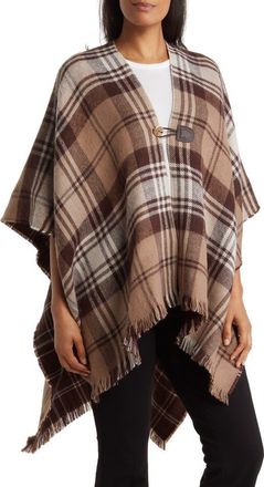 Vince Camuto Plaid Reversible Topper in Natural Brown at Nordstrom Rack