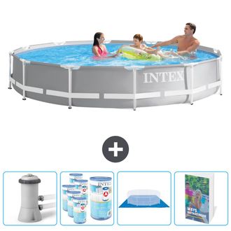 Intex Piscina Prism Frame Redonda - 366x76 Cm - 5-piezas Scb103