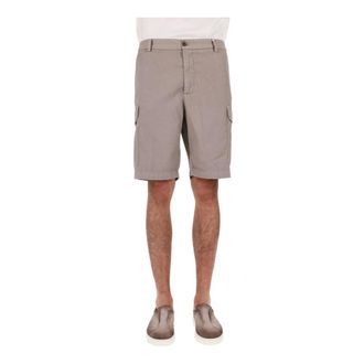 Myths Bermuda Cargo in Cotone Diagonale - male - Myths - Casual Shorts - Gray - L - Shorts