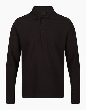 Regatta Mens Regatta Professional Mens Long-Sleeved Polo Shirt - Black - Size: 34