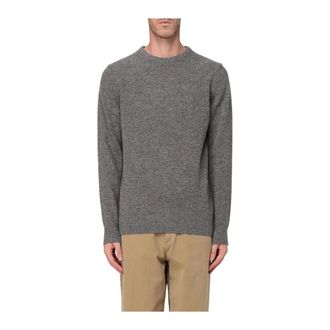 Barbour Round-neck Knitwear, male, Gray, Size: XL Crew Neck Jumper Classic Lambswool