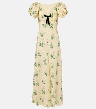 Rodarte Floral silk crepe gown