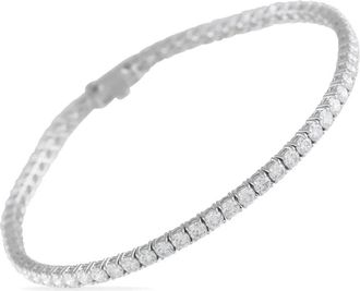 Luxury Bazaar Bracciale tennis in oro bianco 14 carati
