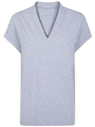 Brunello Cucinelli V Neck T-Shirt