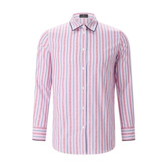 Etro Casual Shirts - Heren - Casual Overhemden - Roze - L - Leer - Overhemden