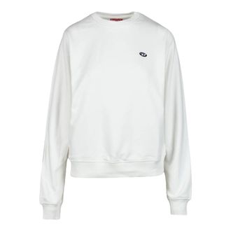Diesel Hoodies & sweatvesten, Dames, Wit, XS, Katoen, Katoenen Sweatshirt