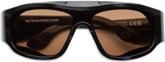 Retro Superfuture Occhiali da sole tondi - Nero