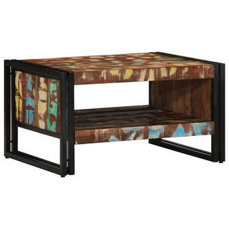 Berkfield Home Durable Coffee Table Multicolour 70x50x38 cm Solid Wood Reclaimed | Size: 70 x 50 x 38 cm