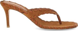 Gianvito Rossi Zaira Thong Sandal in Light Brown Suede at Nordstrom, Size 34.5