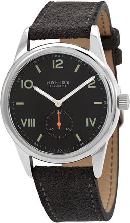 NOMOS Glash&uuml;tte Club Campus Hand Wind Black Dial Mens Watch 738